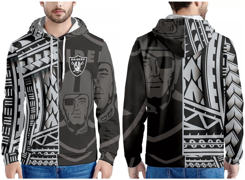 Men's Las Vegas Raiders Black/White Pullover Hoodie